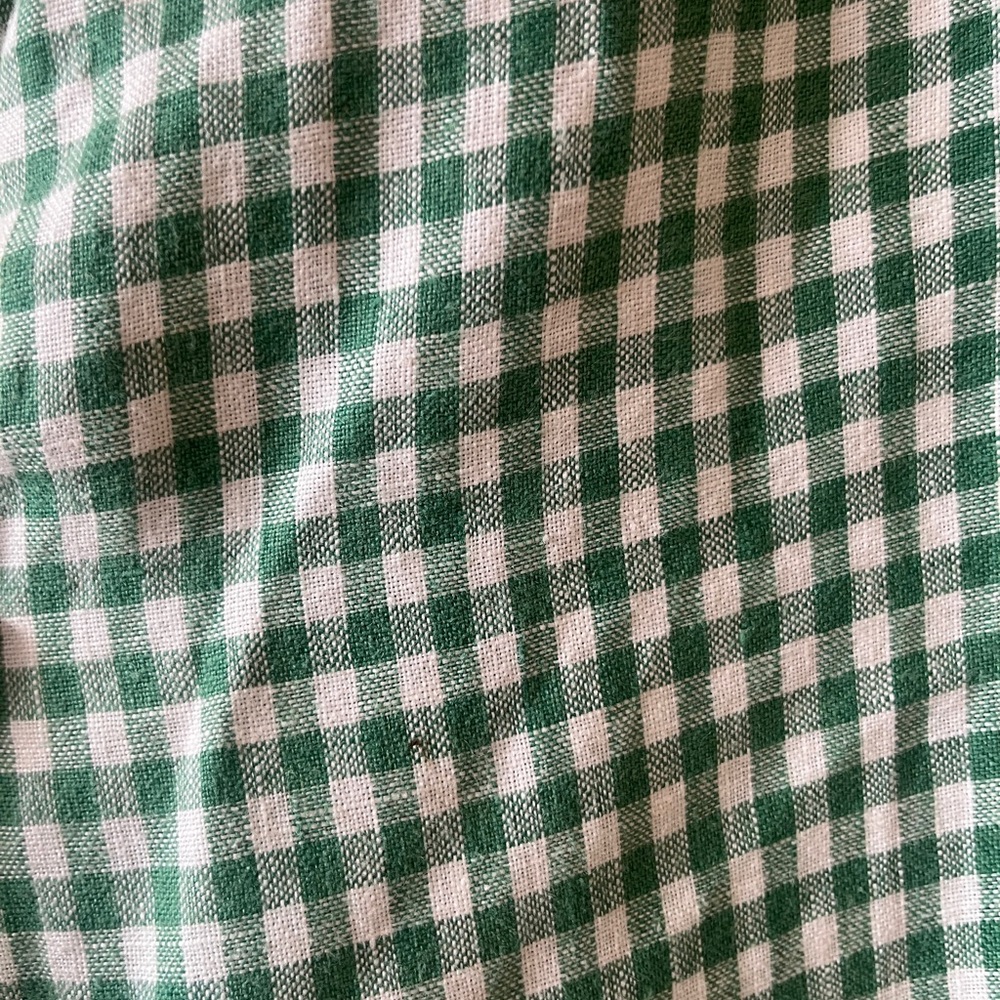 Reformation Green Gingham Linen Pants - Picture 10 of 11